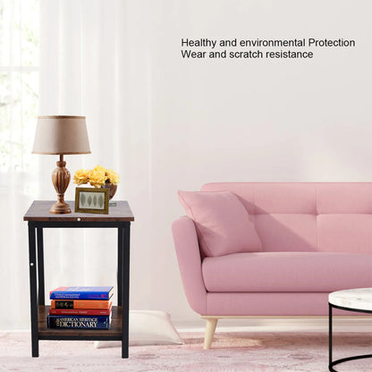 Living Room Desk Simple Double Layer Storage Cabinet Coffee End Table