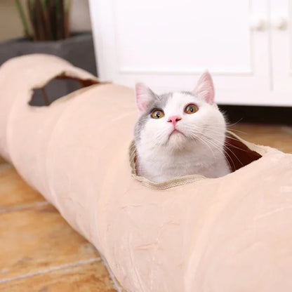 Pet Cat Toys Big Long Cat Tunnel with Ball Foldable