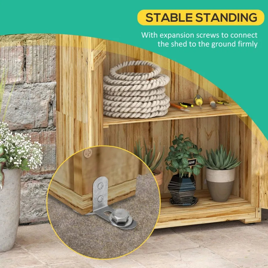 Wooden Garden Shed Outdoor Storage Cabinet with Waterproof