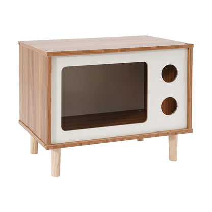 Cat House Wooden TV-Shaped Cat Bed
