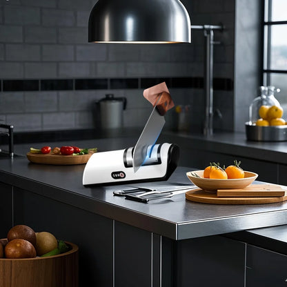 Kitchen Electric Knife Sharpener Multifunctional Automatic Professional 4 Gears Electric Knife Sharpener Kitchen Accessories
