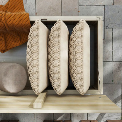 45.5 Gallon Outdoor Storage Box Wooden Deck Box