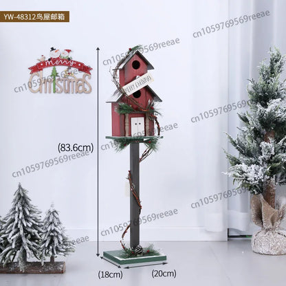 Christmas Decorations Small House Mailbox