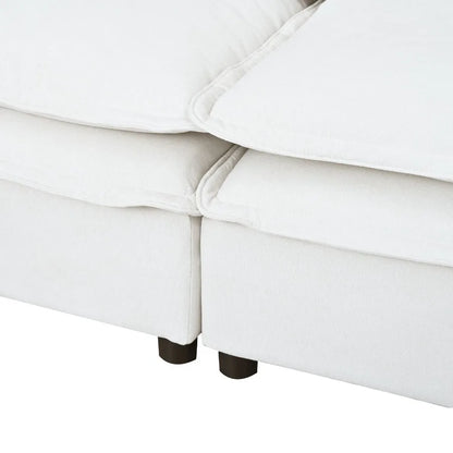 U_Style DoubleLayer Cushion Modular Sofa Freely Combinable 4Seater with Storage Function Includes 4 Soft Cushions Perfect for L