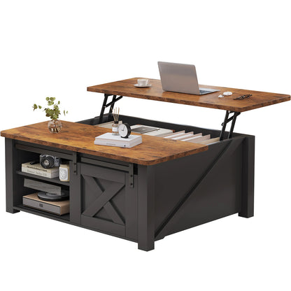 Wood Lift Top Coffee Tables Square Living Room Adjustable Storage Shelf Easy Lift Or Lower For Tea Dining Tables