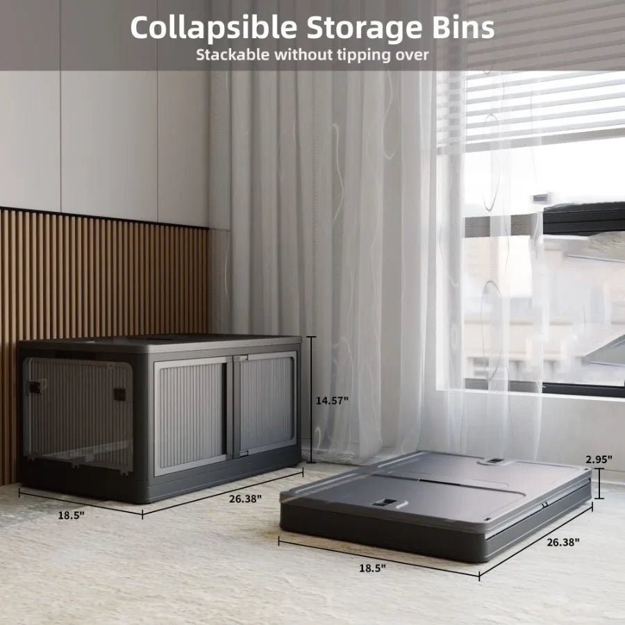 4Pack Transparent Stackable Storage Bins