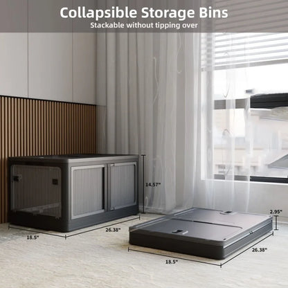 4Pack Transparent Stackable Storage Bins