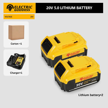 Lithium-ion Battery 20V 5Ah Battery Power Tools Lithium-ion Replacement Battery For Dewalt 20V Battery Pin