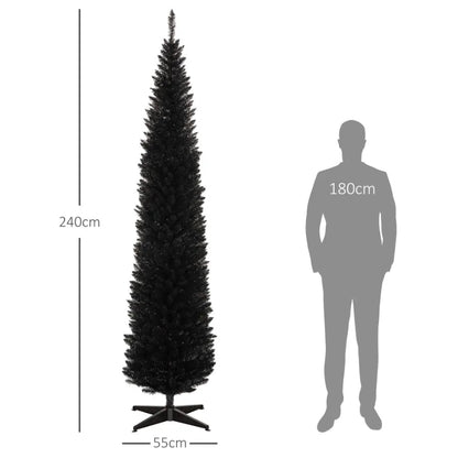 8' Artificial Pencil Christmas Tree Slim Xmas Tree