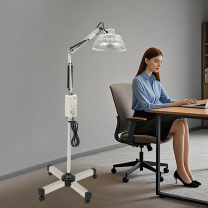 110V Household Infrared Heat Lamp with Adjustable Height Heating Light, for Muscle Pain Relief, Joint Therapy for Home,Office