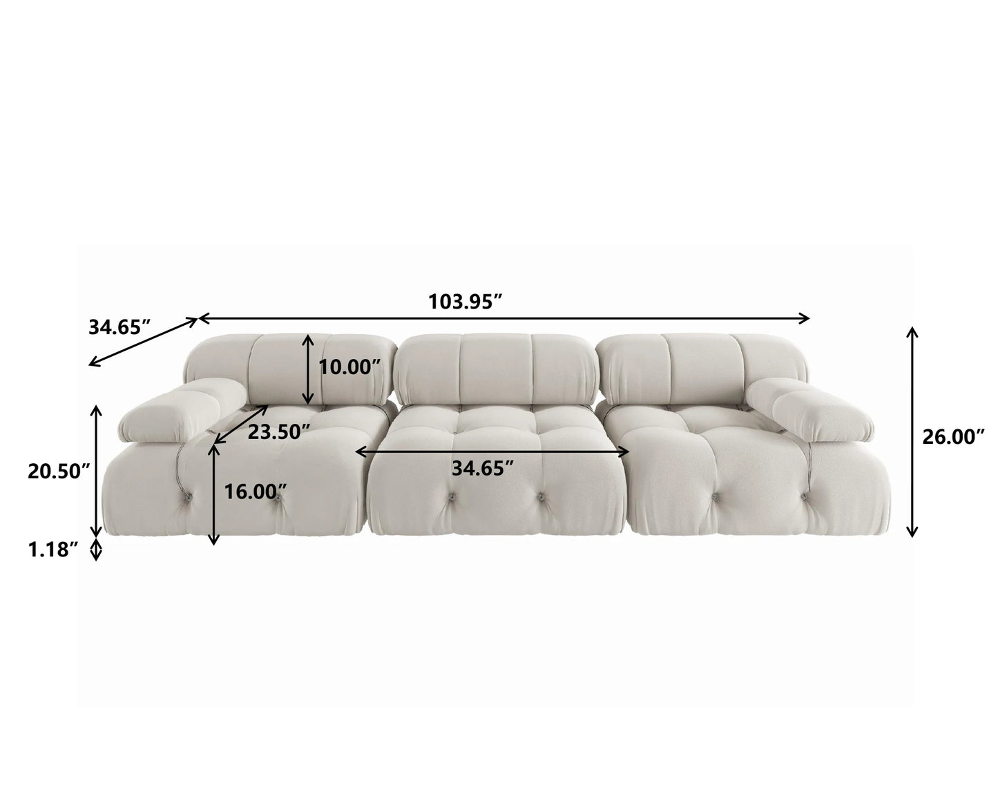 Minimalist Modular Sectional Sofas Modern Velvet Convertible Couches 3 Seats Living Room Sofa Sets