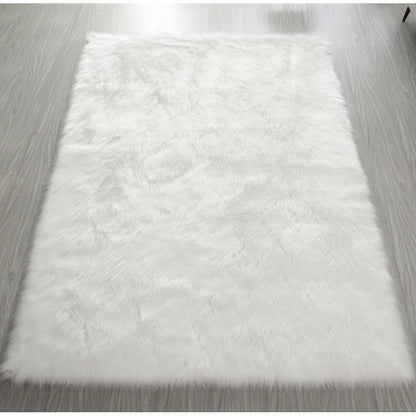Faux Fur Sheepskin Area Rug Bedroom Blanket Living Room