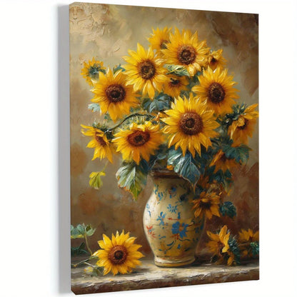 An Art Deco sunflower canvas print -