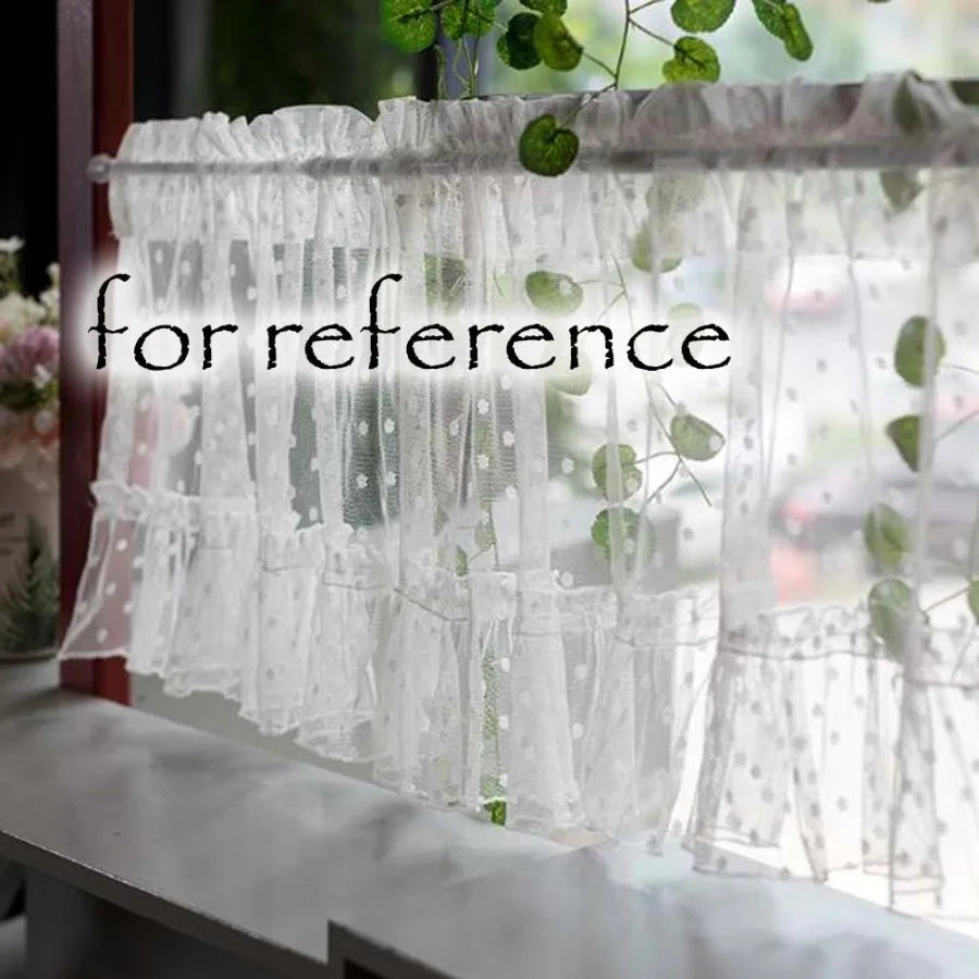 White Gauze half Curtain Lace Partition