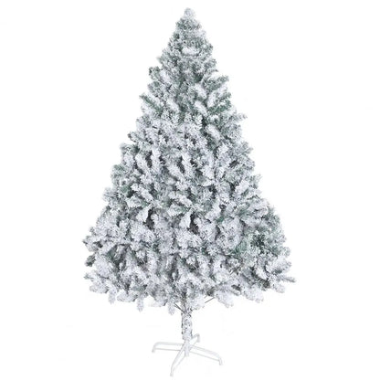 6.9ft White Flocked Artificial Christmas Tree,