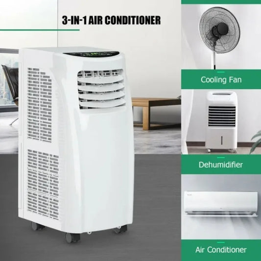 8,000 BTU Portable Air Conditioner with Sleep Mode and Dehumidifier Function