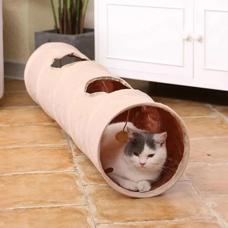 Pet Cat Toys Big Long Cat Tunnel with Ball Foldable