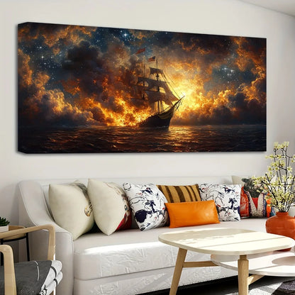 1.5 inch thick pine solid wood frame, battleship poster