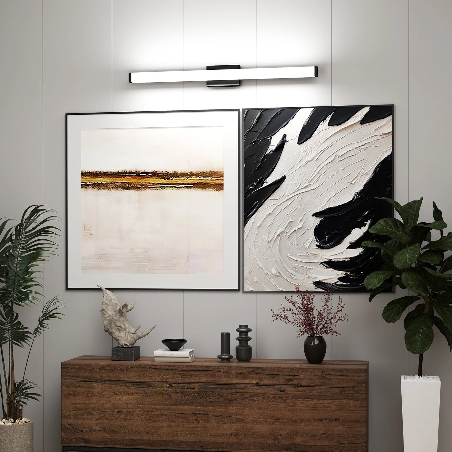 Modern Dimmable Bathroom LED Vanity Light - Waterproof Anti-Rust White Strip Fixture for Mirror & Master Bathroom