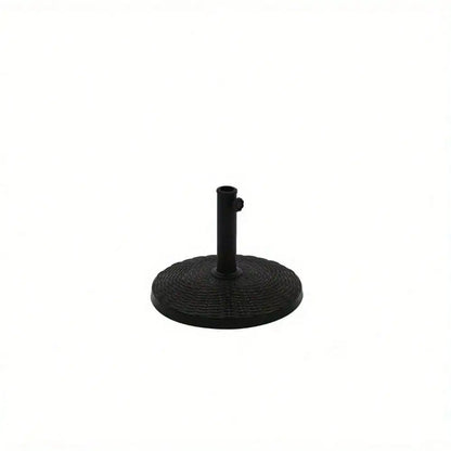 22 lb black round powder coated resin patio base