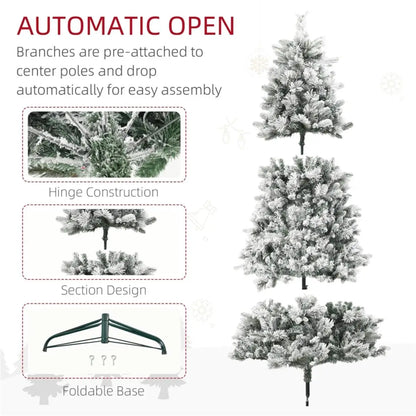 7.5ft Artificial Christmas Tree - Green Holiday Decoration for Home & Office
