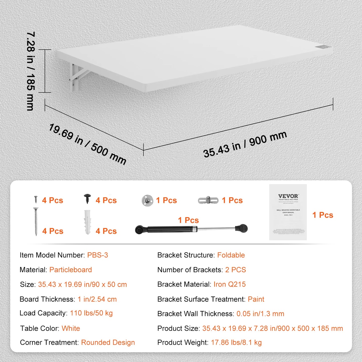 Wall Mounted Folding Table Drop Leaf