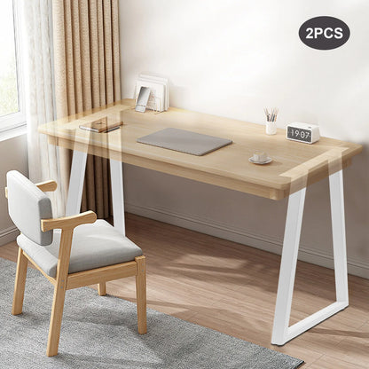 28Inch White Metal Table Legs, 2pcs Trapezoidal Table