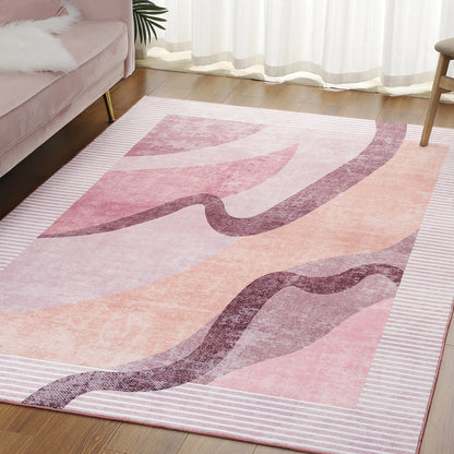 Area Rugs for Living Room, Machine Washable Vintage Rug,