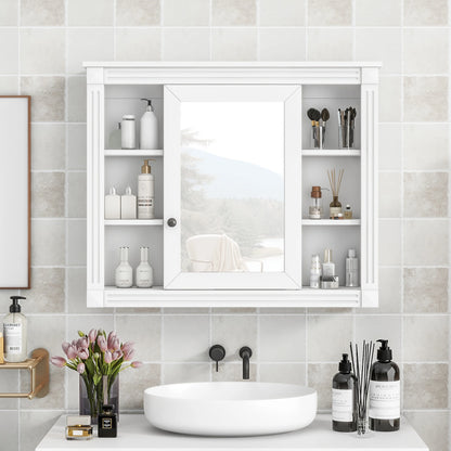 Wall Mounted Bathroom Storage Cabinet And Mirror