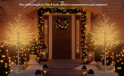 Lighted Birch Tree, Lighted Christmas Tree,