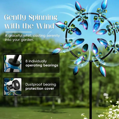 Large Wind Spinners Outdoor, Kinetic Metal Wind Spinners or Yard and Garden, Git or amily or riends (30'' W x 87'' H)