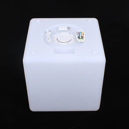 LED RGB Changing Cube Stool, Multi-Color Light Chair Seat for Outdoor, Indoor, and Patio Parties