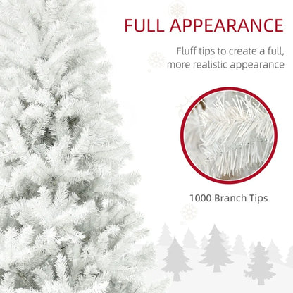 6ft Tall Artificial Christmas Tree Unlit Xmas Tree with 1000 Branch Tips