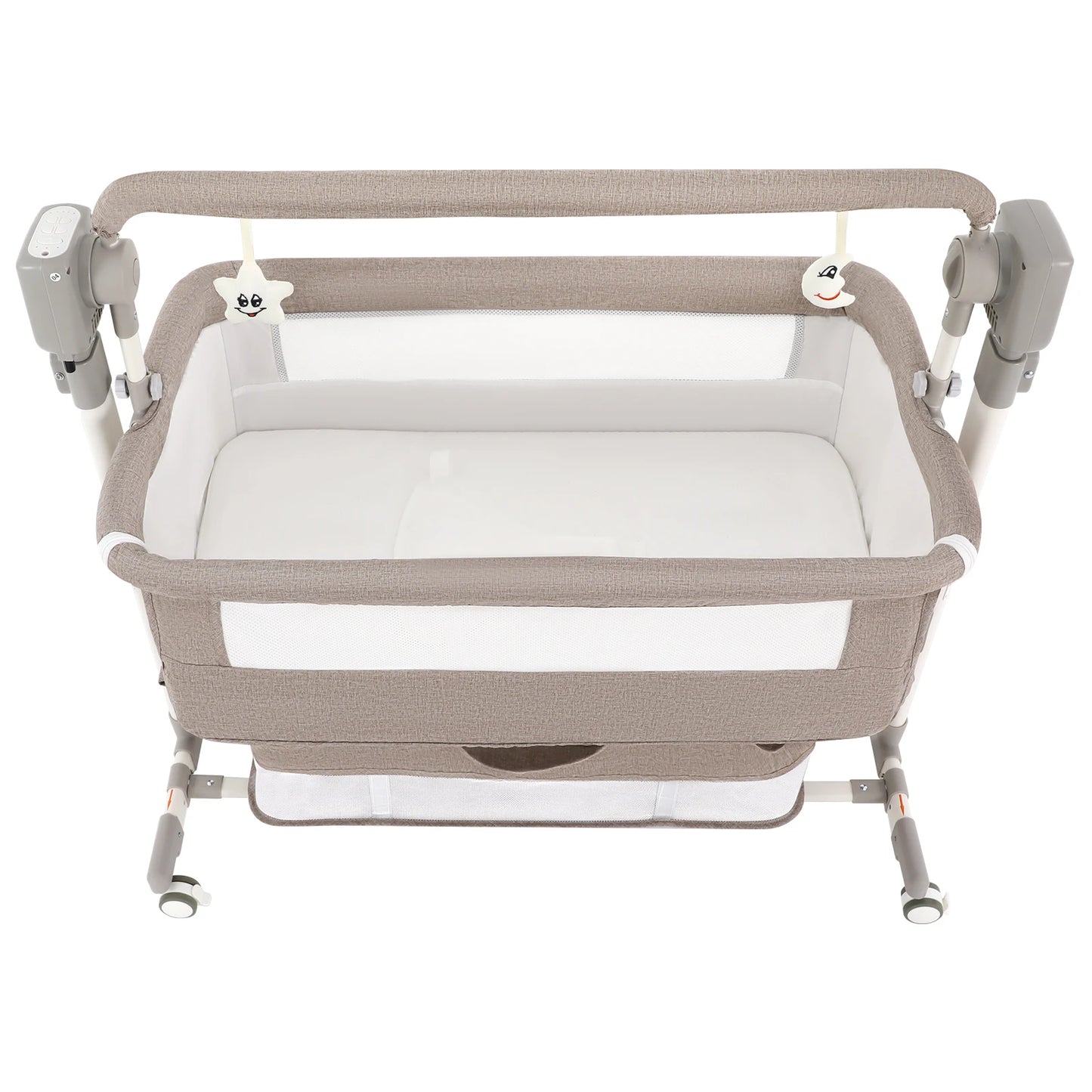 Portable Baby Bed Height Adjustable Bedside Sleeper Music Play
