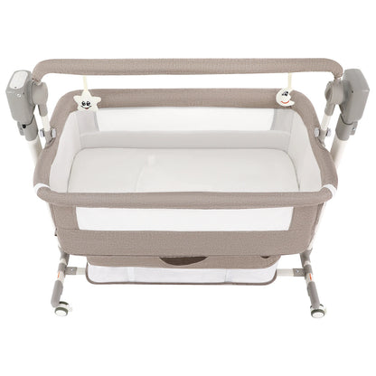 Portable Baby Bed Height Adjustable Bedside Sleeper Music Play