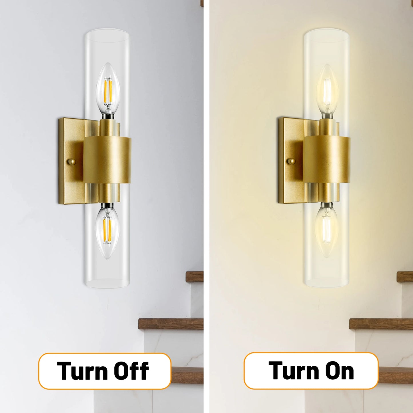 Metal Wall Sconces  for Bedroom Bathroom