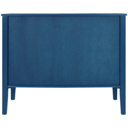 Adjustable Shelf Storage Sideboard With 3 Retro Metal Handles And 4 Pinewood Legs  For Entryway  Living Study Room