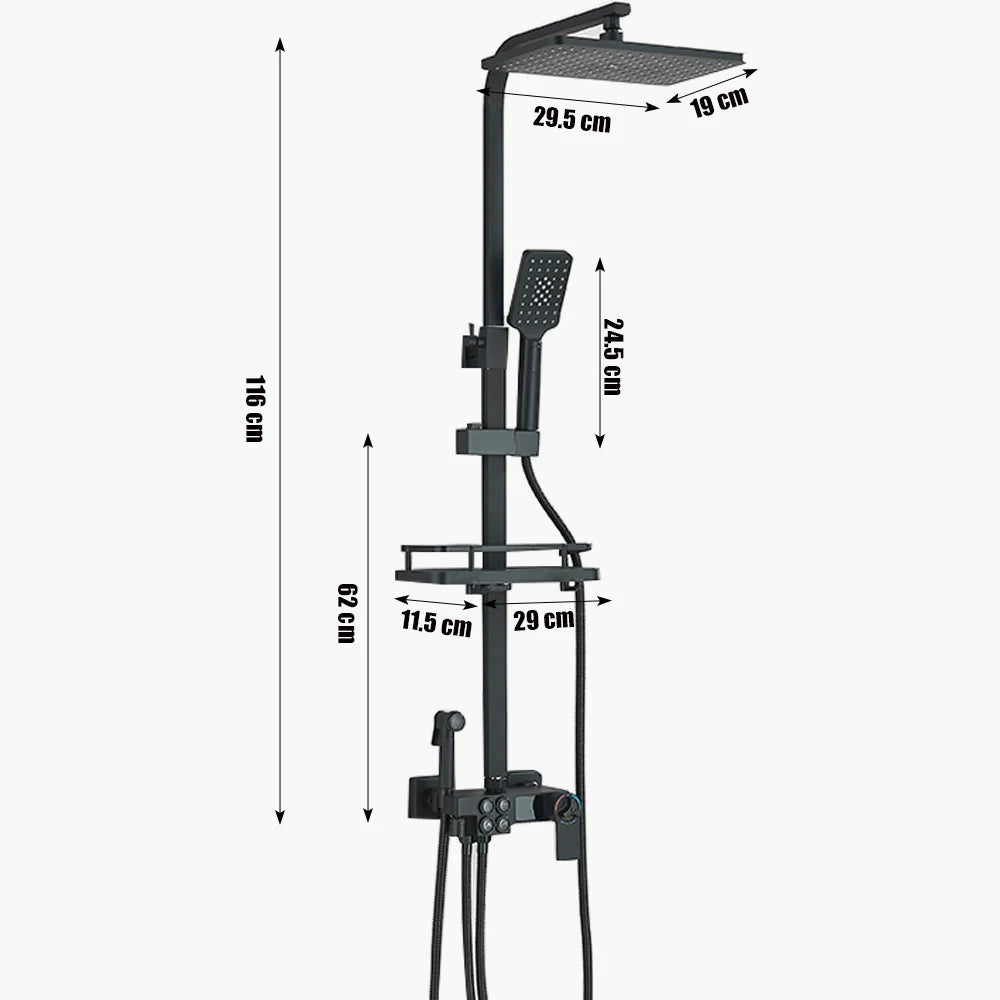 Thermostatic Digital Display Shower Faucet Set Shower Mixer Crane Shower Bath Faucet Bathtub Shower Bidet Faucet