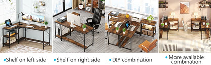 Desk with Storage Shelves