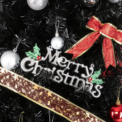 6ft 1600 Branches PVC Christmas Tree Black