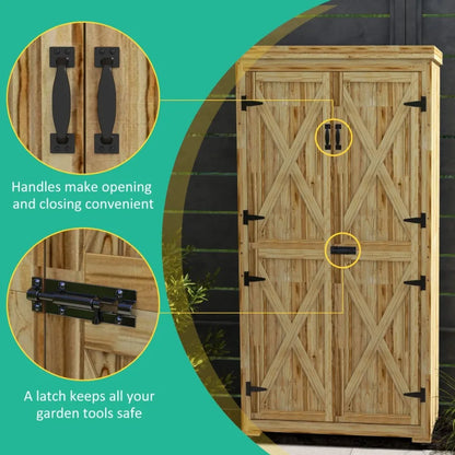 Wooden Garden Shed Outdoor Storage Cabinet with Waterproof