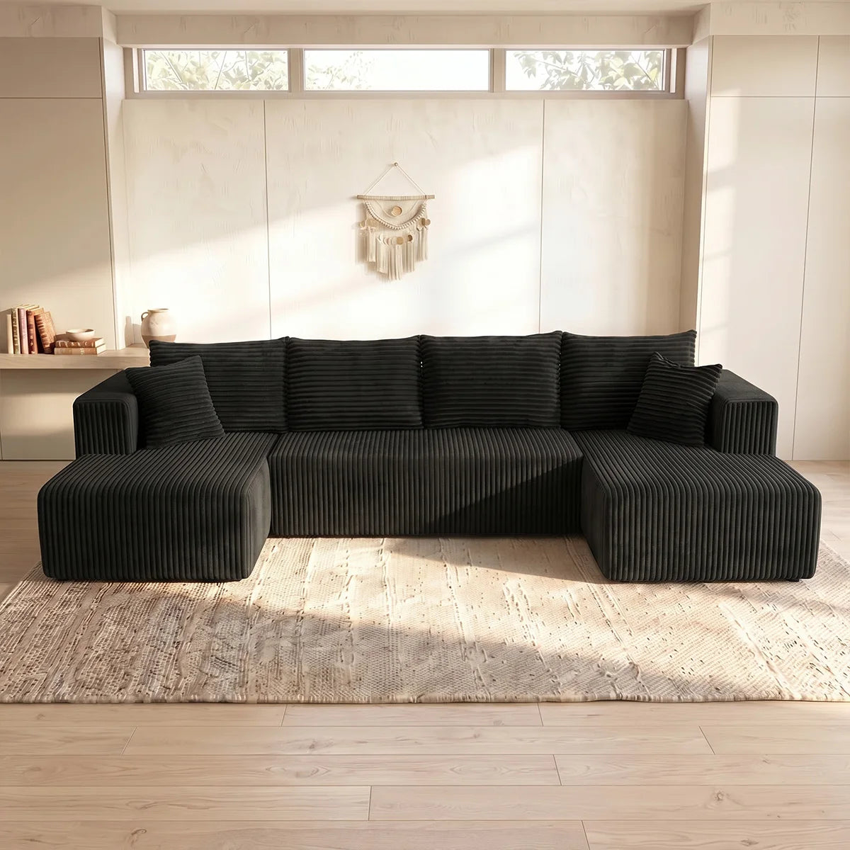 U-shaped Modular Canvas Sofa