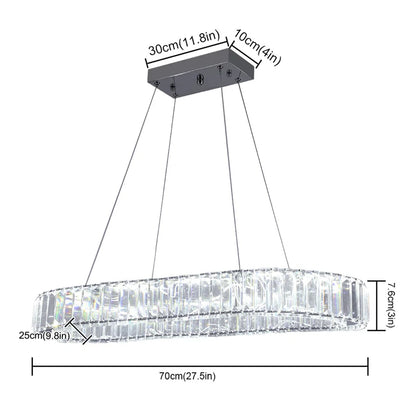 Modern Crystal Chandeliers Ring-Shaped Pendant Lights Living Room And Kitchen Decoration Led Ceiling Lamps Hanging Luminaire