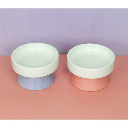 Cat Ceramic Raised Food Bowls