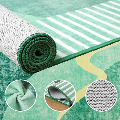 Area Rugs for Living Room, Machine Washable Vintage Rug,