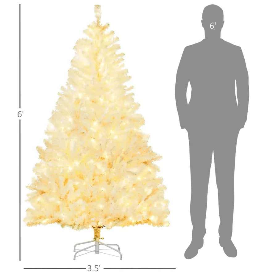 6 ft Tall Prelit Artificial Christmas Tree