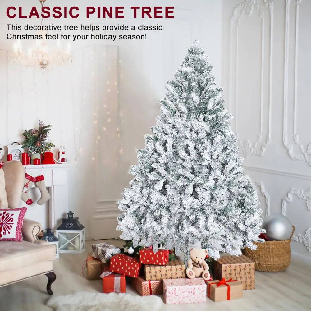6.9ft White Flocked Artificial Christmas Tree,