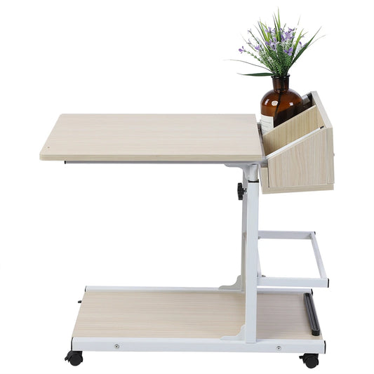 Portable Multifunctional Removable Laptop Desk with Wheels Drawer Bed Sofa Books Snack Laptop Desk Removable Laptop Desk