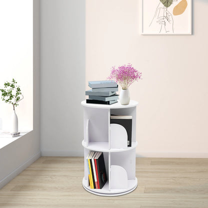 2-Tier Rotating Bookshelf: Stylish Design,