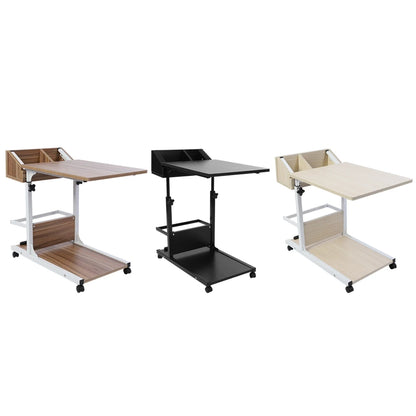 Portable Multifunctional Removable Laptop Desk with Wheels Drawer Bed Sofa Books Snack Laptop Desk Removable Laptop Desk